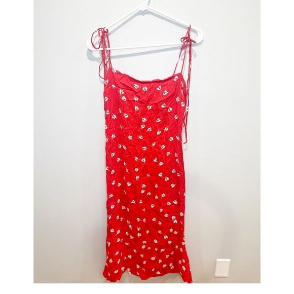 Reformation finley dress red - Picture 4 of 7